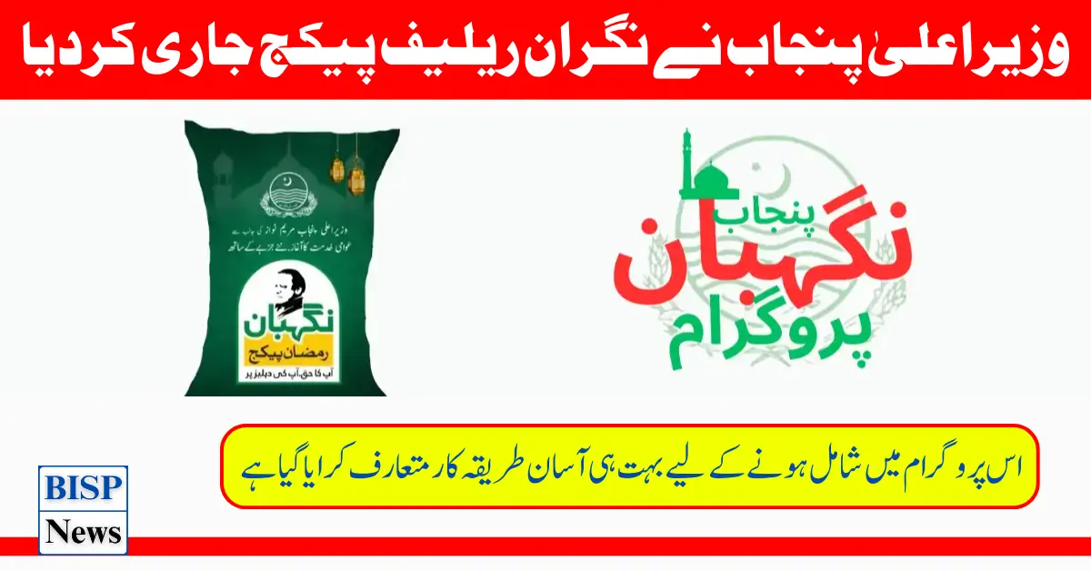 CM Punjab Released Negahban Relief Package Ramadan