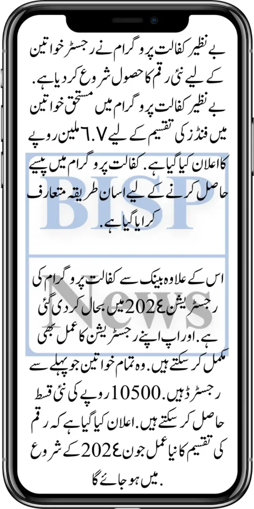 Benazir Program Budget 6.7 Million Announced Govt Pak