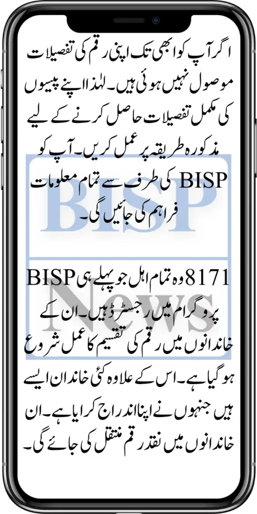 How to Check Online Account Payment In BISP 8171 Program