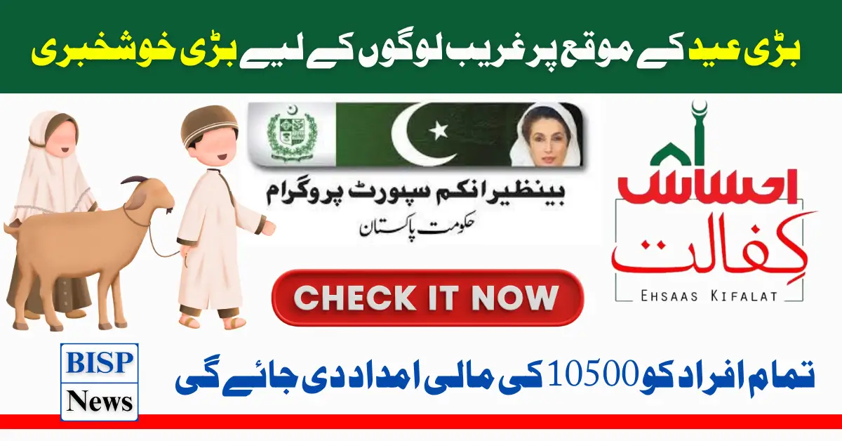 Big News: 8171 BISP New Payment Announced For Eid ul Adha