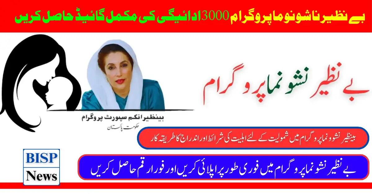 Benazir Nashonuma Program 3000 Payment Complete Guide