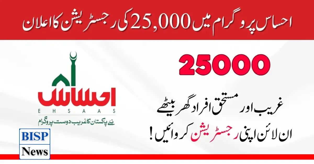 Ehsaas Program CNIC Check Online 25000 Registration And Eligibility