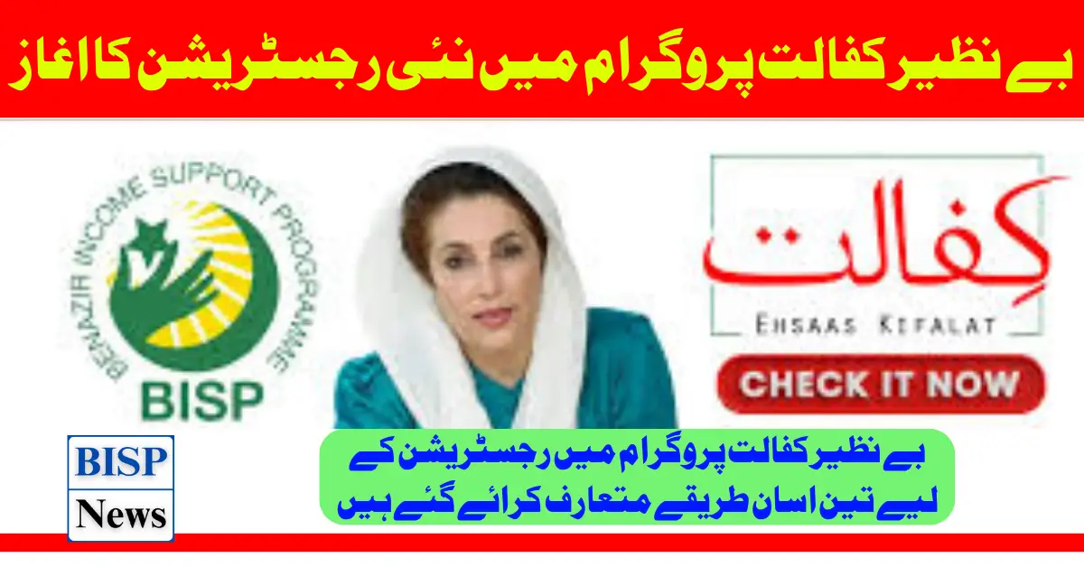 Benazir Kafalat Program Complete Your Registration Process Through 3 Easy Method